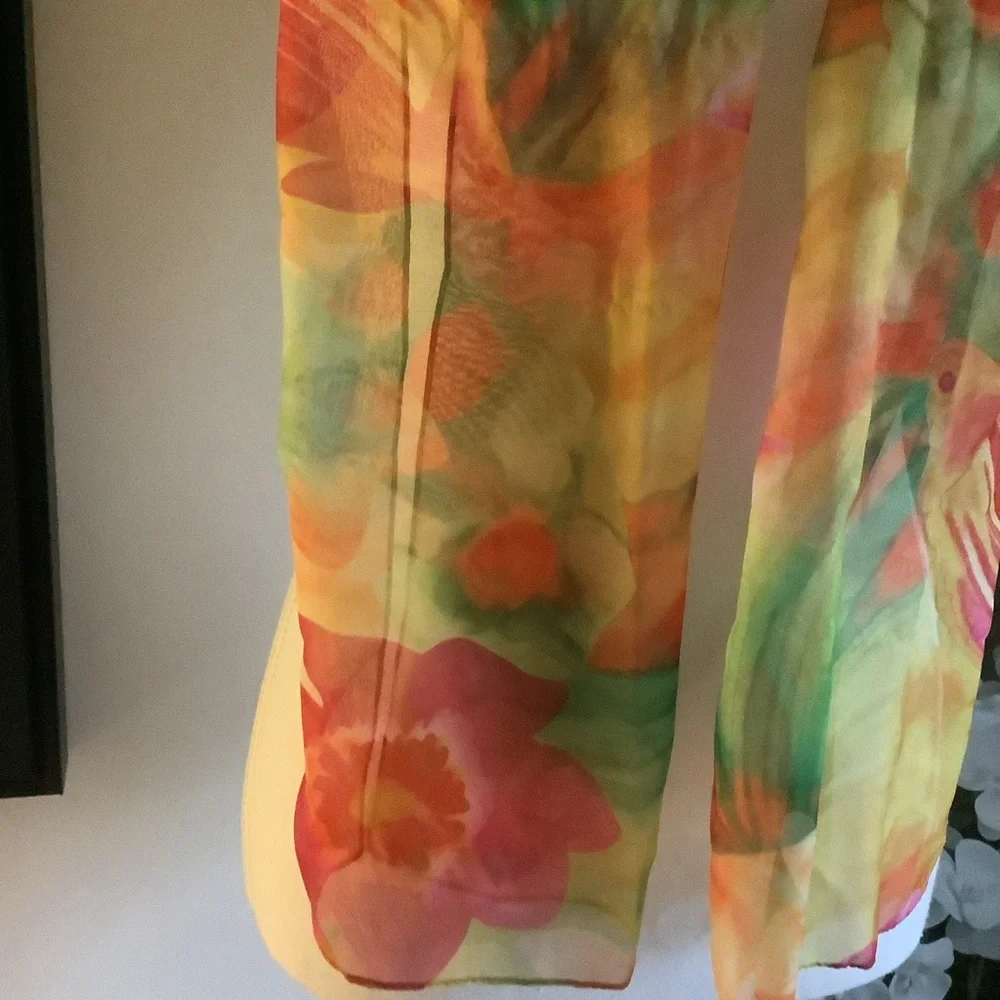 Two Vintage Floral Scarves